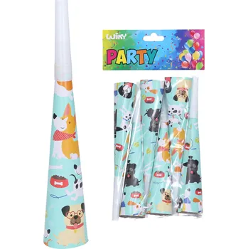 Party dekorace Párty trumpetky PES 20 cm, 6 ks