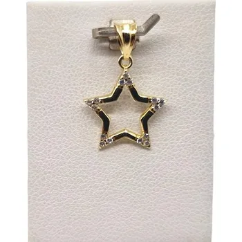 Přívěsek Přívěšek hvězdička se zirkony, 0,82 g, Au 585