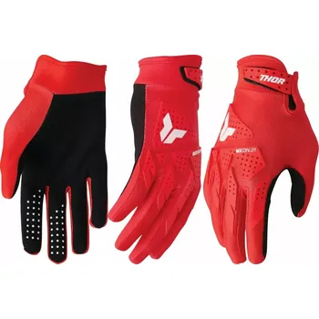 Moto rukavice Motokrosové / enduro / mtb rukavice THOR LAUNCHMODE XP barva červená/černá