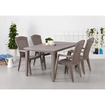 Zahradní sestava Elvisia Zahradní set FINN 4+1 | cappuccino
