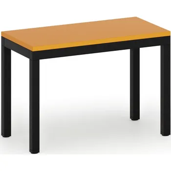 Šatní lavice, sedák - lamino, délka 600 mm, černé nohy, oranžová