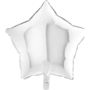 Balónek Foliový balonek hvězda bílá 45 cm - Nebalený
