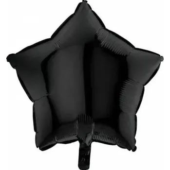 Balónek Foliový balonek hvězda černá 45 cm - Nebalený