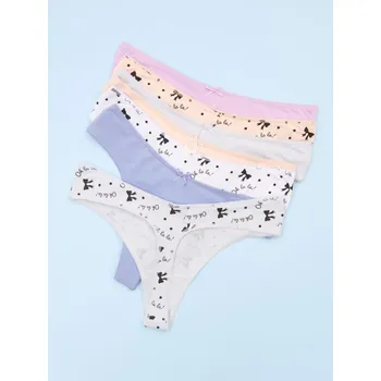 Kalhotky Sinsay - Bavlněné tanga 7 pack - vícebarevná - 592AP-MLC - 592AP-MLC-XL