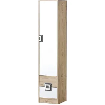 Policová skříň Casarredo Policová skříň NIKO 5 dub jasný/bílá/popel