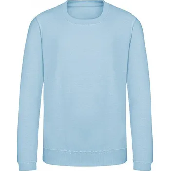 Chlapecká mikina Just Hoods Dětská mikina Awdis s dvojitým prošitím 80% bavlna Barva: modrá ledově, Velikost: 5-6 let JH030K