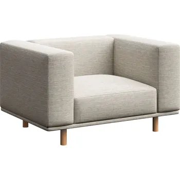 Křeslo Světle šedé čalouněné křeslo Ame Yens Kukumo