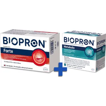 Doplněk stravy Biopron forte 60 tobolek + Biopron Metabolic 20 sáčků