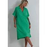 ZELENÉ DLOUHÉ LNĚNÉ ŠATY Rino Pelle