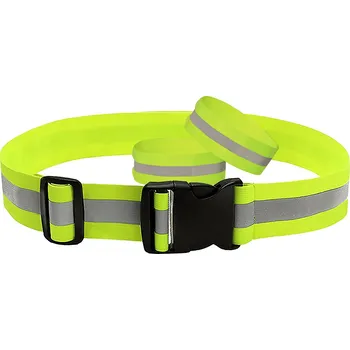 Sada reflexní elastický opasek + 2 reflexní pásky - jeden reflexní pruh - pro běžce a chodce
