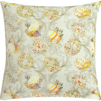 Povlak na polštářek Brotex Velikonoční povláček 45x45 cm vajíčka na šedé
