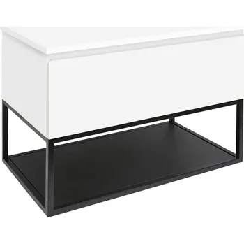 Koupelnový nábytek SAT Koupelnová skříňka s krycí deskou SAT B-Way 79x57x45 cm bílá lesk BWAY80WDESK BWAY80WDESK