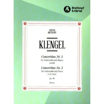 Julius Klengel: Concertino Nr. 3 a-moll op. 46 (noty na violoncello, klavír)