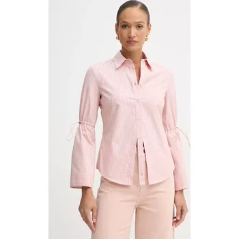 Dámská košile Bavlněná košile Pinko růžová barva, regular, s klasickým límcem, 104842 A2FH 104842.A2FH 39A, vel. 36