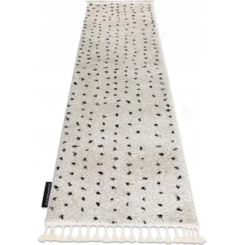 Koberec BERBERSKÝ KOBEREC BĚHOUN TEČKY, SKVĚTINY, krémový, 60x300 cm