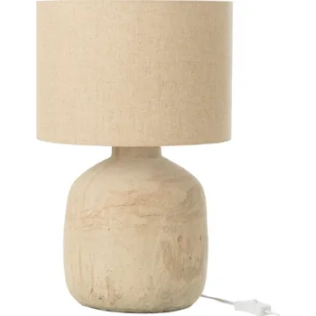 Lampička Béžová kameninová stolní lampa J-line Zia