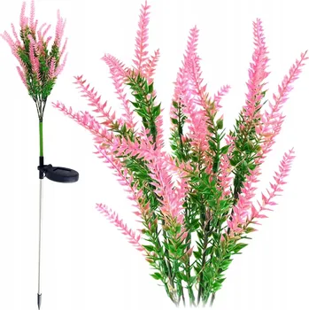 Venkovní osvětlení SOLÁRNÍ ZAPICHOVACÍ LAMPA LEVANDULE RŮŽOVÁ LED LAMPY SOLÁRNÍ KVĚTINA PINK
