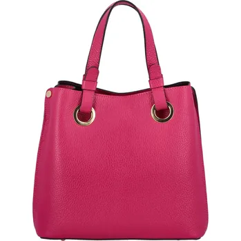 Kabelka Nadčasová dámská kožená kabelka Ruby, tmavě růžová
