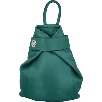 Městský batoh Městský kožený batůžek Kristýna, petrolejová