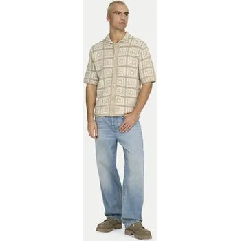 Pánská košile Only & Sons Košile Bart 22033329 Béžová Relaxed Fit L