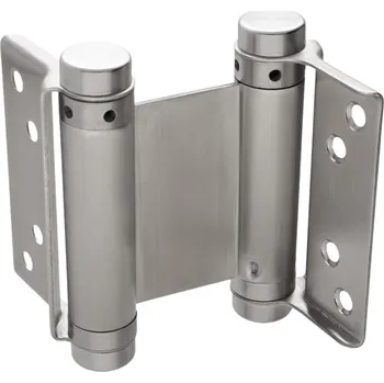 pant nerezový dvoustranný samozavírací pant P121-125 - dvousměrný oboustranně otevíratelný pant pro křídlové dveře, výška 125 mm, max. šířka křídla 750 mm a hmotnost 25 kg, cena za 1 pár