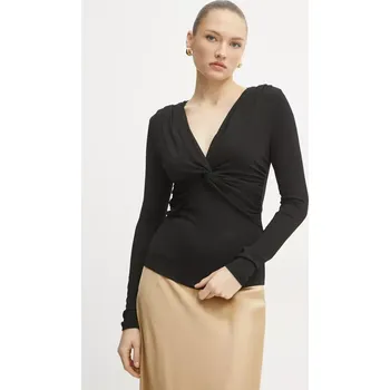 Dámská halenka Halenka BOSS dámská, černá barva, hladká, 50534546 99X, vel. M