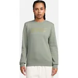 Nike W NSW CLUB PO CREW SHINE Dám.tričko, dl.rukáv - 0 - zelená - S