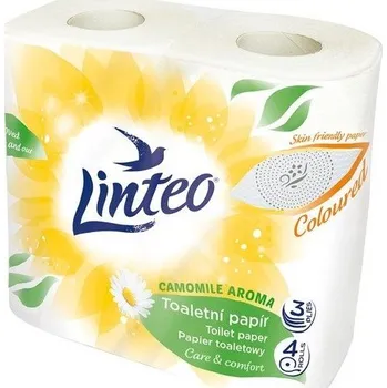 Papírový kapesník Linteo Toaletní papír heřmánek 3-vrstvý 4role