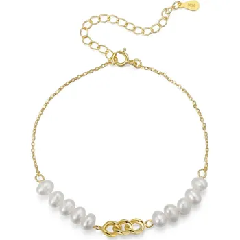 Náramek Majya Stříbrný náramek s perlami ELEN pozlacený Ag/; ≤2,04 g 11721