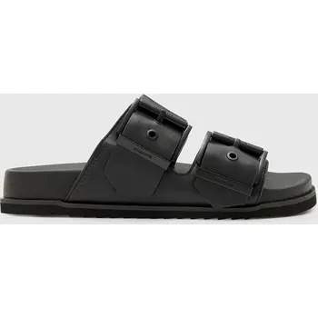 Dámské pantofle Kožené pantofle AllSaints Sian Sandal dámské, černá barva, W034FC W034FC.BLK 99X, EUR 36