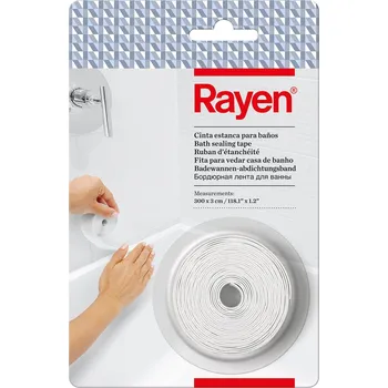 Rayen Těsnící páska do koupelny bílá 3…