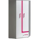 Casarredo Rohová skříň APETTITA 2 antracit/růžová