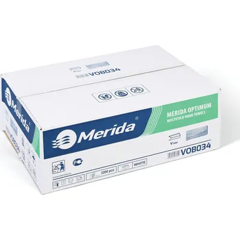 Papírový ručník Jednotlivé papírové ručníky skládané OPTIMUM, bílé, 2-vrstvé, 23 x 21 cm, 3200 ks (20x160 ks)