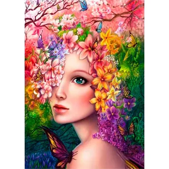 Diamantové malování Titanum Diamantové malování, obrázek, ŽENA V KVĚTINÁCH, 30x40cm, 1 bal.