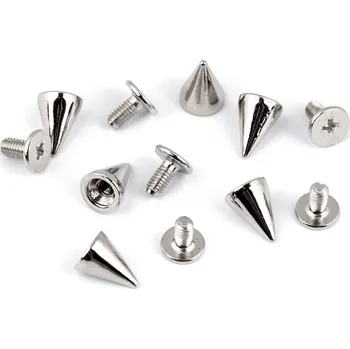 Ozdobný šroubovací hrot / nýt / nožičky na kabelky Ø7 mm, barva 1 (9,5 mm) nikl