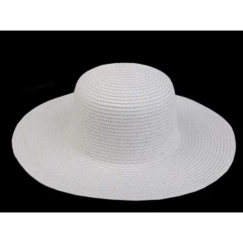 Dámský letní klobouk / slamák k dozdobení, barva 1 bílá