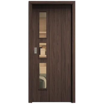 Interiérové dveře SAPELI ELEGANT KOMFORT M33 - CPL LAMINÁT - POSUVNÉ DVEŘE VČ. ZÁRUBNĚ - Ořech Průchozí šířka (cm): 80, Průchozí výška (cm): 197, Typ skla: Planibel bronz