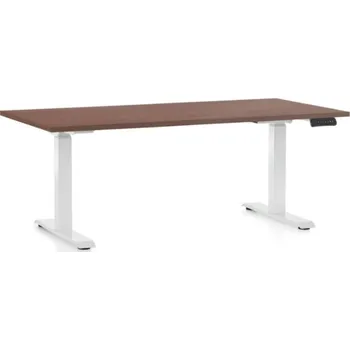 Kreslicí stůl Výškově nastavitelný stůl OfficeTech D, 140 x 80 cm - bílá podnož Barva: Ořech + doprava ZDARMA