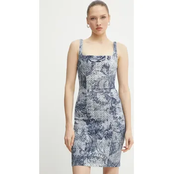 Dámské šaty Šaty Guess REXA tmavomodrá barva, mini, W5RK89 D5LH1 W5RK89.D5LH1 59X, vel. M