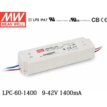 Napájecí zdroj pro osvětlení Napájecí zdroj: spínaný LED 58,8W 9÷42VDC 1400mA 90÷264VAC