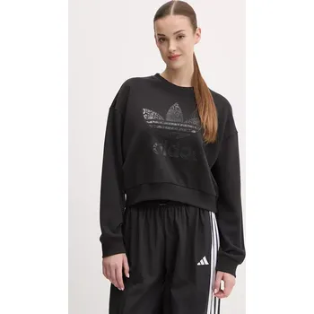Dámská mikina Bavlněná mikina adidas Originals SNAKE CREW JN7291 černá 99X, vel. XS