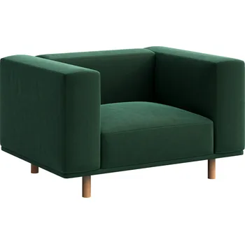 Křeslo Tmavě zelené sametové křeslo Ame Yens Kukumo