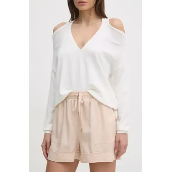 Dámské kraťasy Kraťasy Gaudi dámské, béžová barva, hladké, high waist, 511BD25009 02X, vel. 34