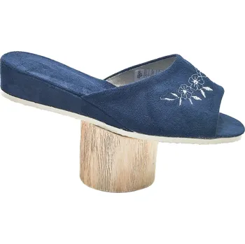 Dámské pantofle Dámské pantofle přezůvky Pegres 1030 modré s výšivkou velikost: 38