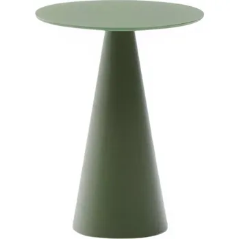 Toaletní stolek Matně zelený skleněný kulatý odkládací stolek Kave Home Wilshire 30 cm