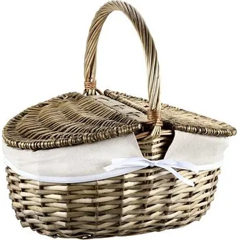 Nákupní taška KESPER Nákupní košík s textilní vložkou, 40 x 28 cm, vrbový KESPER 17695