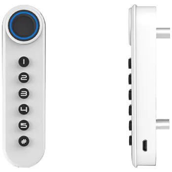 chytrý zámek Kódový zámek se čtečkou otisků prstů F021, hliník, bílý