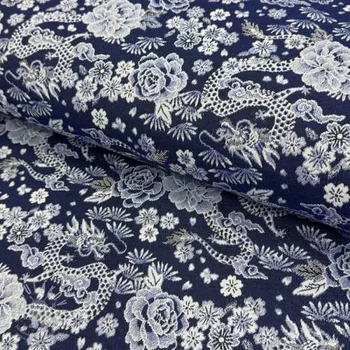 Dekorační látka jacquard Draco indigo