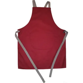 Pracovní zástěra Dennys London Unisex dlouhá zástěra s laclem DP130 Claret 71 x 91 cm