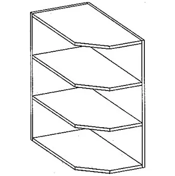 Kuchyňská linka Casarredo WPO horní otevřený roh GREY levý
